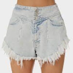 Tacoola High Rise BELLA DONNA Light Wash Shorts Women's Sz 10